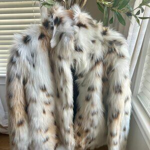 Snow Leopard Faux fur jacket